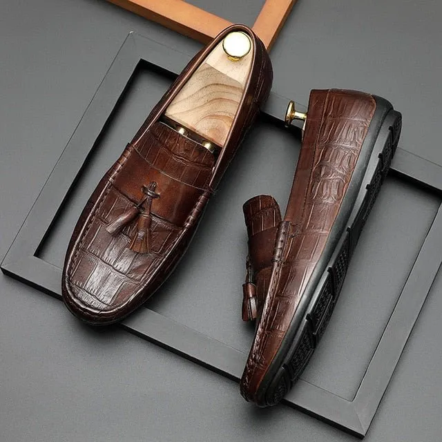 Ebonique Croc Pattern Loafers