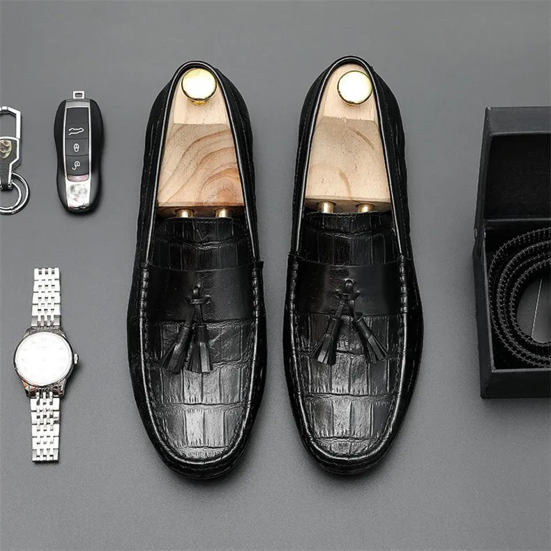 Ebonique Croc Pattern Loafers