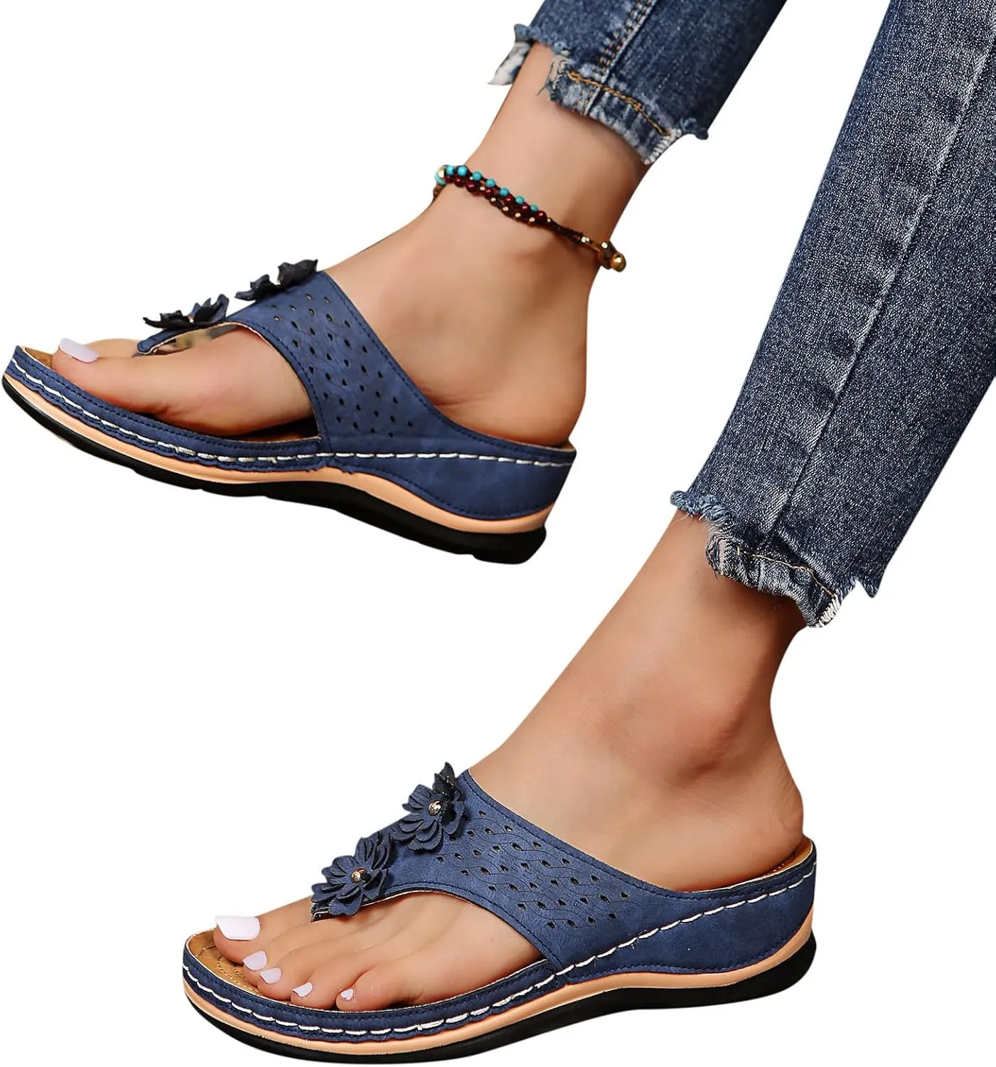 Flip Flops Comfortable Summer Beach Thong Sandals Arch Support Sandals Women's Women Indoor and Outdoor Flip Flop