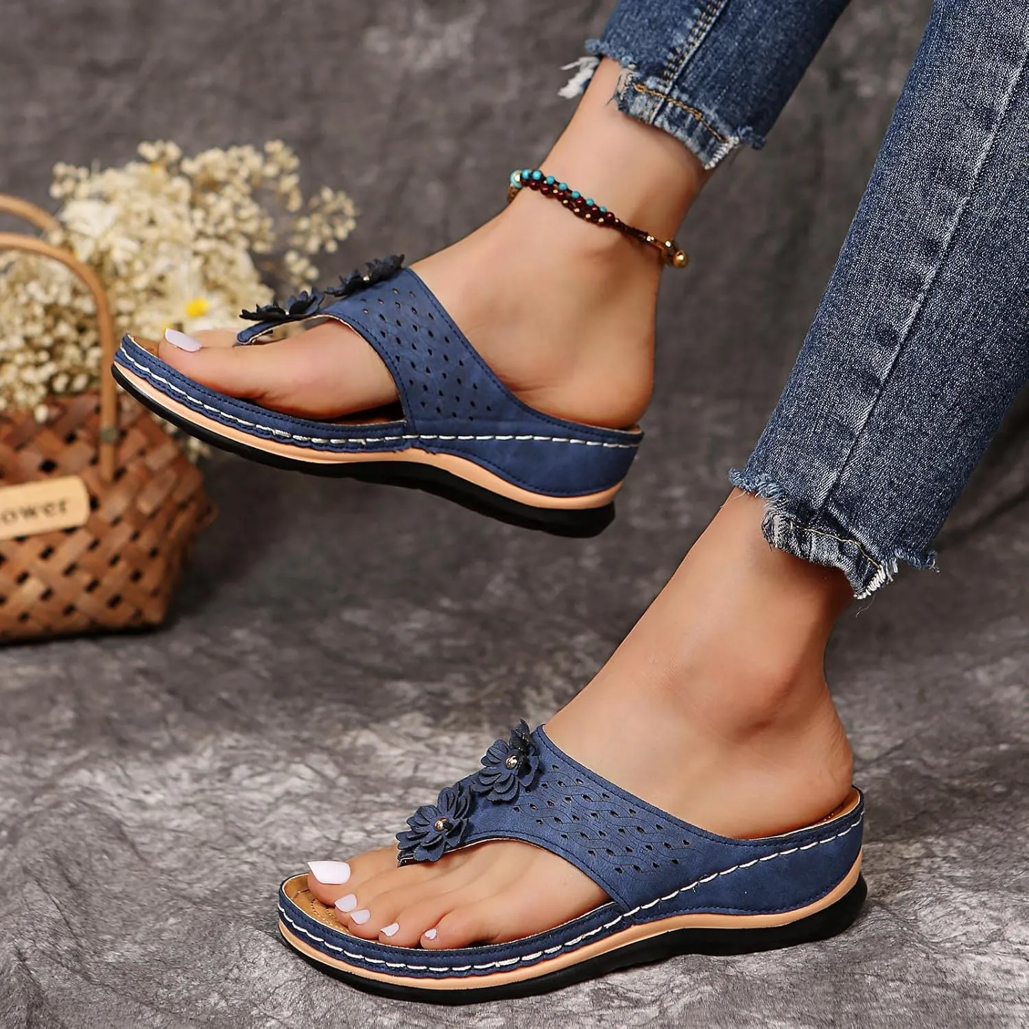 Flip Flops Comfortable Summer Beach Thong Sandals Arch Support Sandals Women's Women Indoor and Outdoor Flip Flop
