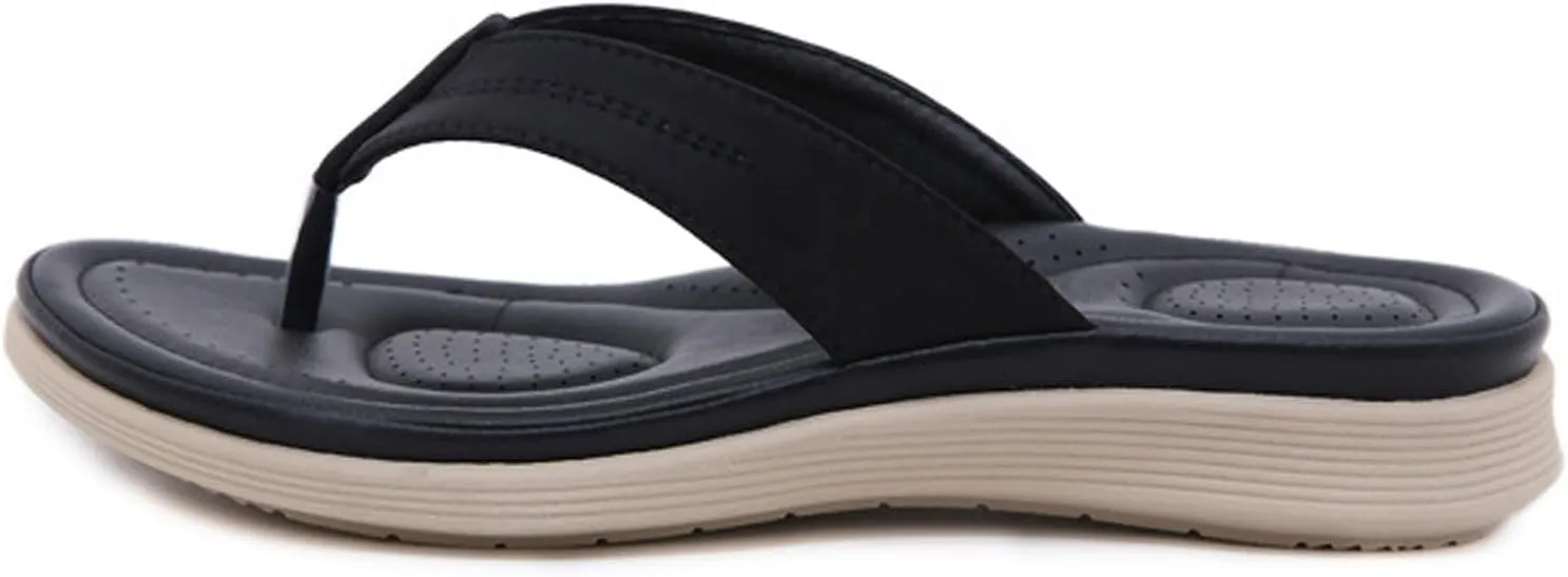 Ladies Summer Casual Solid Colour Thick Bottom Beach Large Size Slope Heel Sandal Womens Bling Flip Flops Size 9