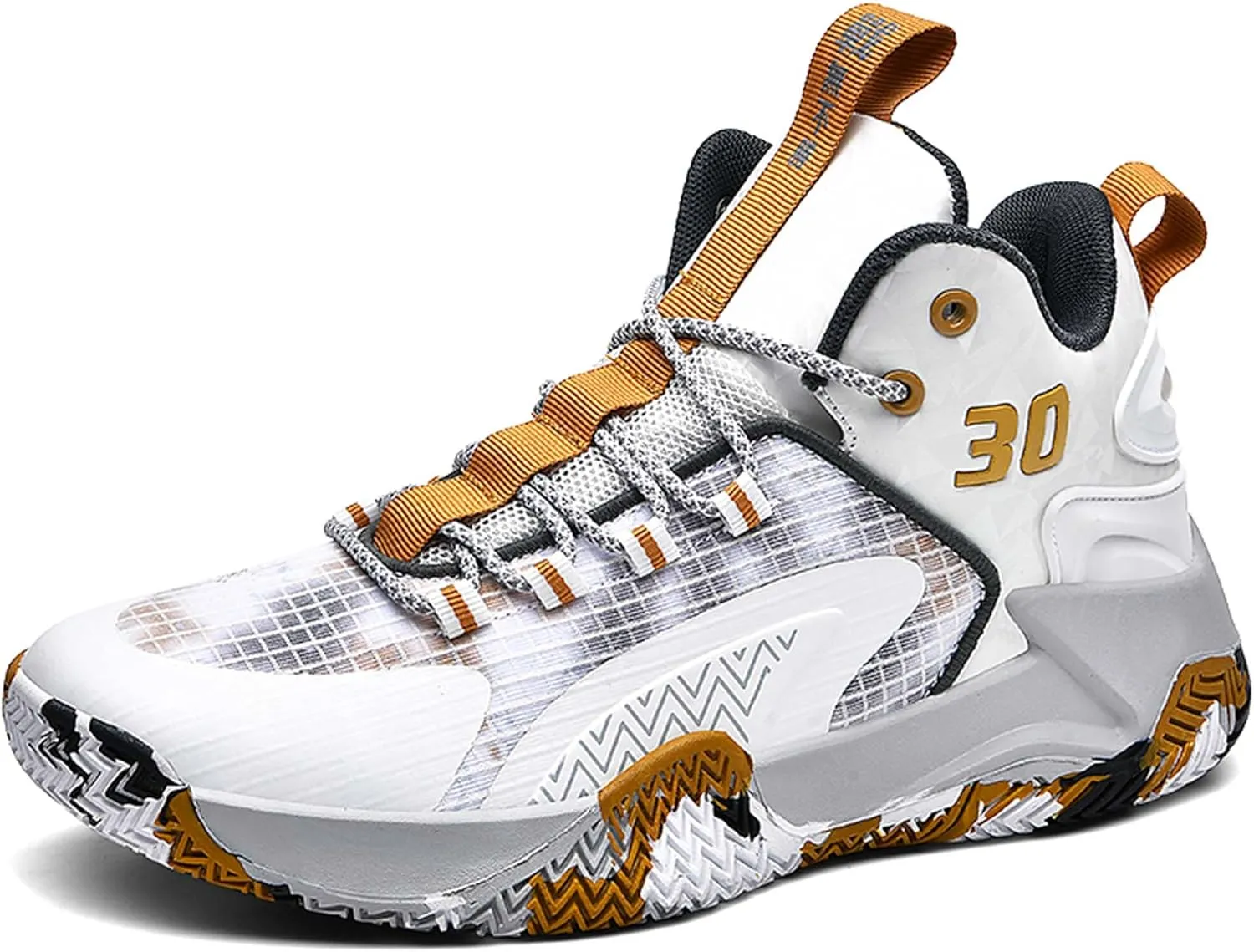 Mens and Womens White Basketball Sneakers Mid Top Lace Up Running Shoes Wear Resistant and Durable Outdoor Travel Shoes Comfortable and Breathable Casual Sneakers Skateboarding Shoes