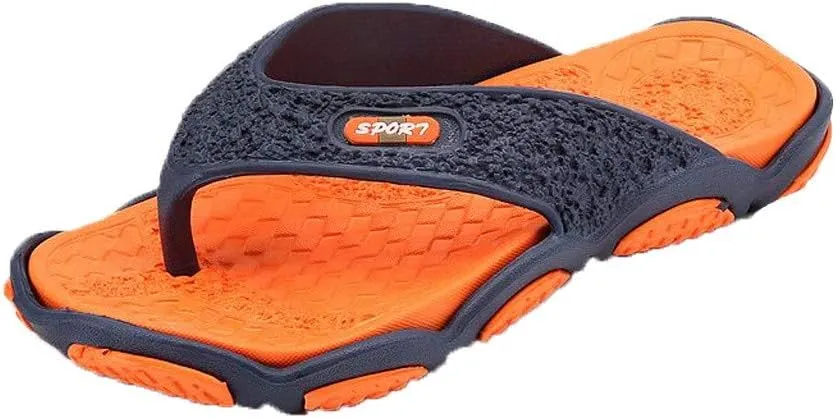 Men's Fashion Spliced Soft Soled Flip Flops for Casual Outdoor Beach Flip Flops Sandal Slippers Locals Slippers Women