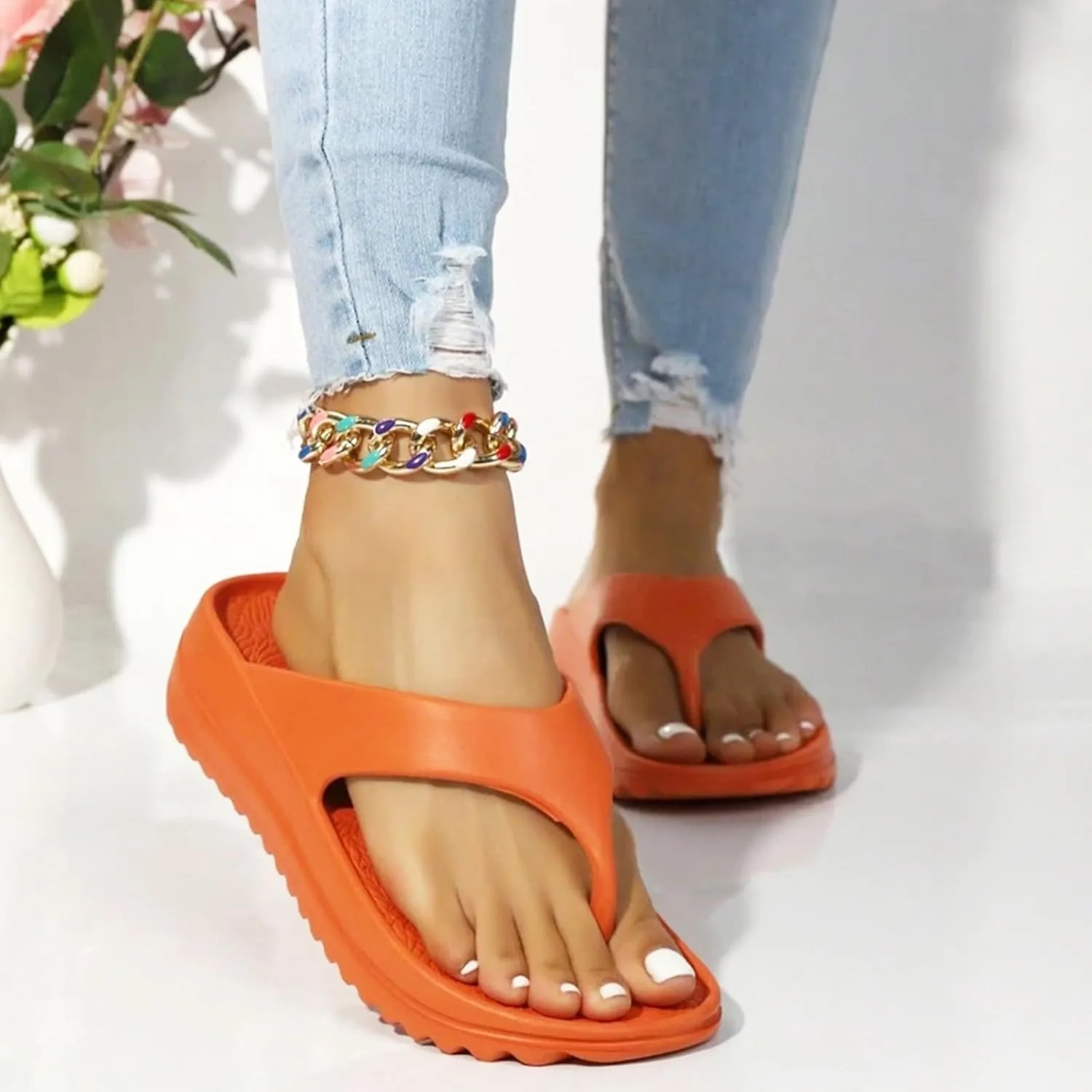 Sandals for Women Comfortable Summer Beach Thong Sandals Womens Sandals Women's Arch Support Flip Flops