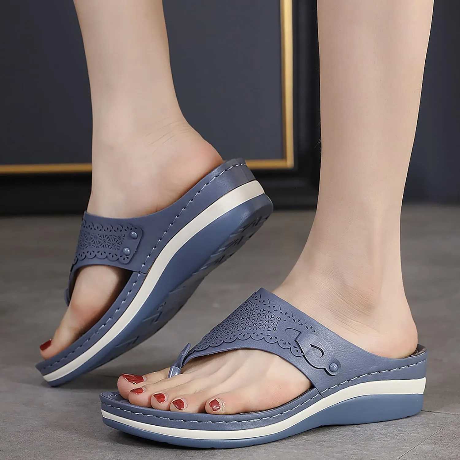 Slippers For Women Casual Flip Flops Beach Sandals Wedge Shoes Shoes Women Slide Sandals