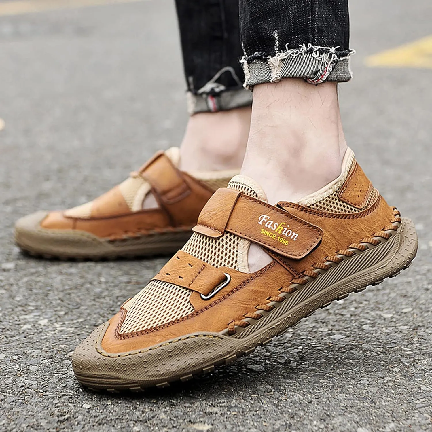 Summer Men's Mesh Casual Sandals Outdoor Water Proof And Anti Slip Beach Shoes Breathable Shoes flip flops for men