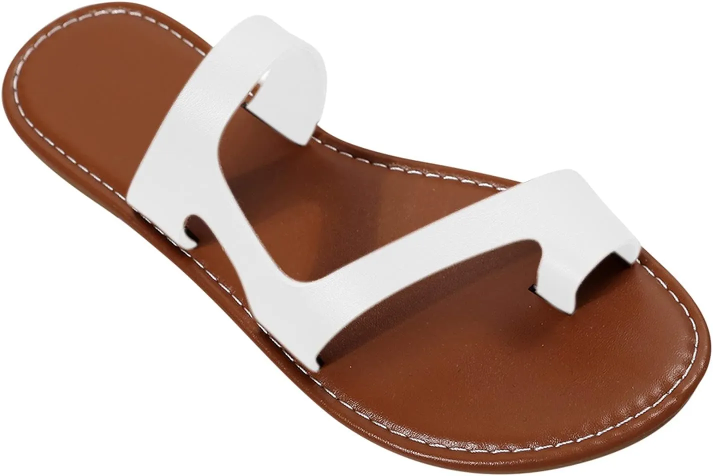 Womens Flat Toe Ring Sandals Slip-On Clip Slide Casual Summer Beach Slipper Comfort Flip Flops 2025 New