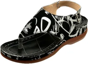 Womens Flip Flops Flat Sandals for Women Beach Graphic Work Spring Casual Summer Flip Flops Ladies Orthopedic Shoes