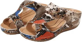 Women's Sandals Comfortable Dressy Casual Summer Orthopedic Slippers Flat Heel Beach Orthotic Flip Flops With Arch Support