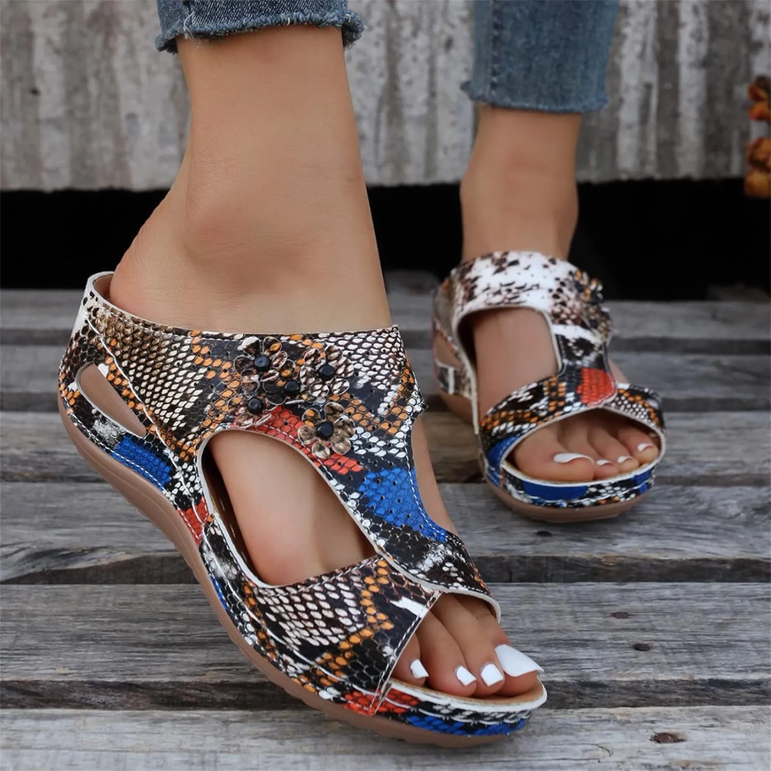 Women's Sandals Comfortable Dressy Casual Summer Orthopedic Slippers Flat Heel Beach Orthotic Flip Flops With Arch Support